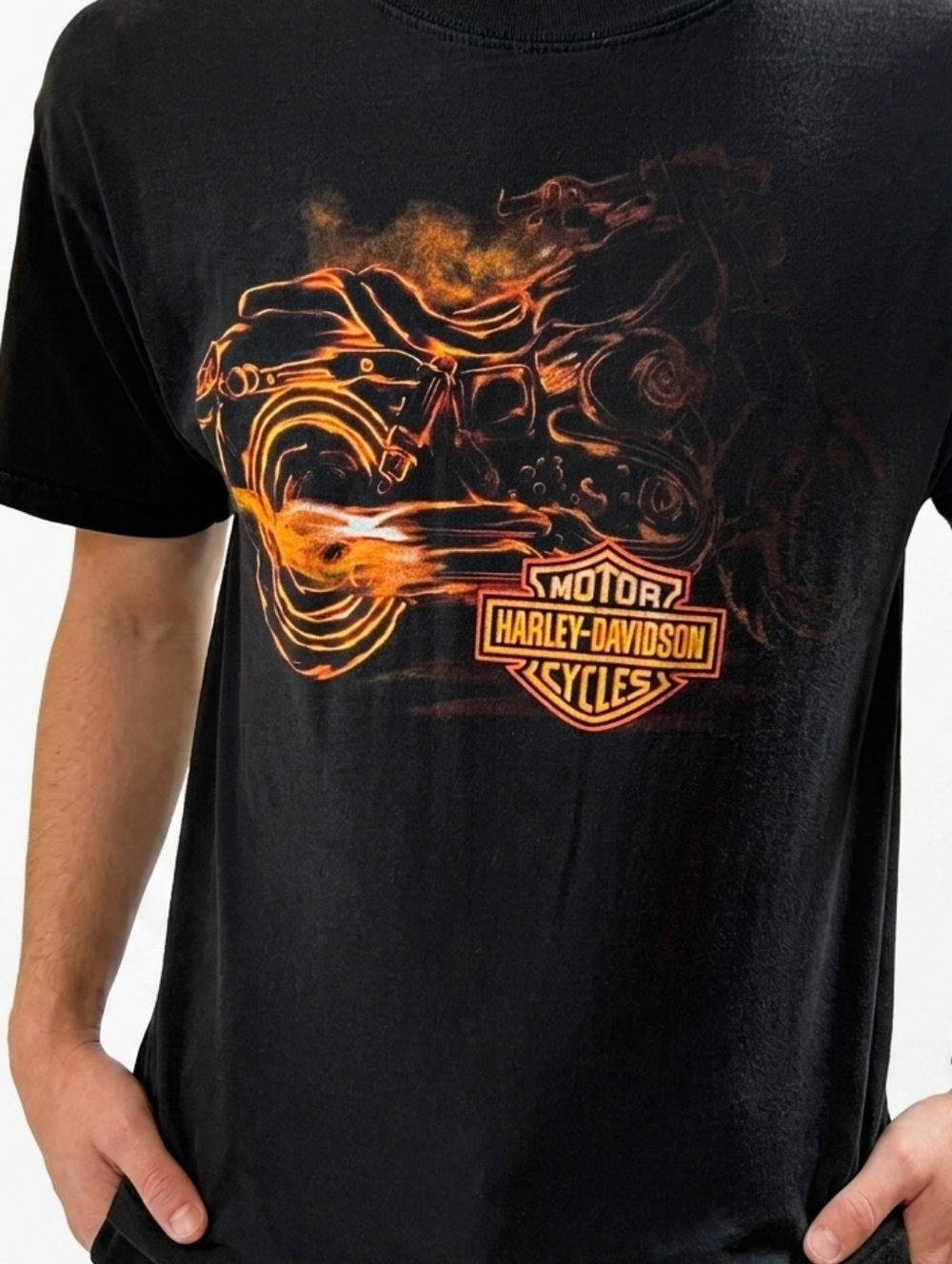 Harley-Davidson Republic Stafford Texas Graphic T-Shirt Black Men's Size Medium